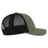 Casquette 6 panneaux en coton et polyester recyclé, visière préformée, 260 g/m²