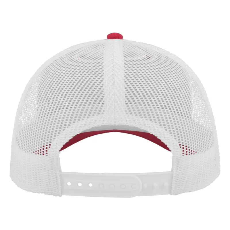 Casquette 6 panneaux en coton et polyester recyclé, visière préformée, 260 g/m²