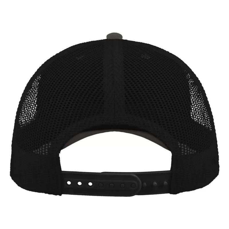 Casquette 6 panneaux en coton et polyester recyclé, visière préformée, 260 g/m²