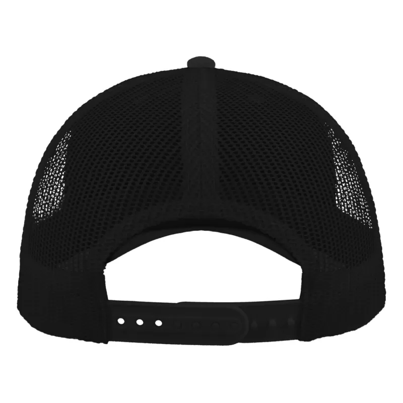 Casquette 6 panneaux en coton et polyester recyclé, visière préformée, 260 g/m²