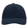 Casquette 5 panneaux, fermeture par boucle métal, en coton lourd brossé, 250 g/m²