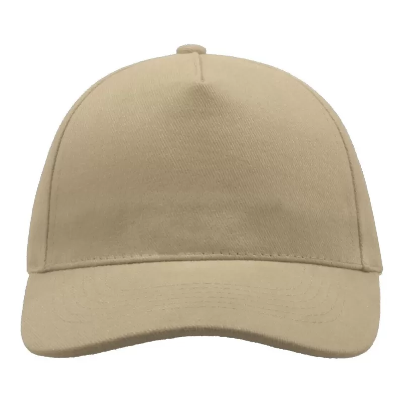 Casquette 5 panneaux, fermeture par boucle métal, en coton lourd brossé, 250 g/m²