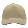 Casquette 5 panneaux, fermeture par boucle métal, en coton lourd brossé, 250 g/m²