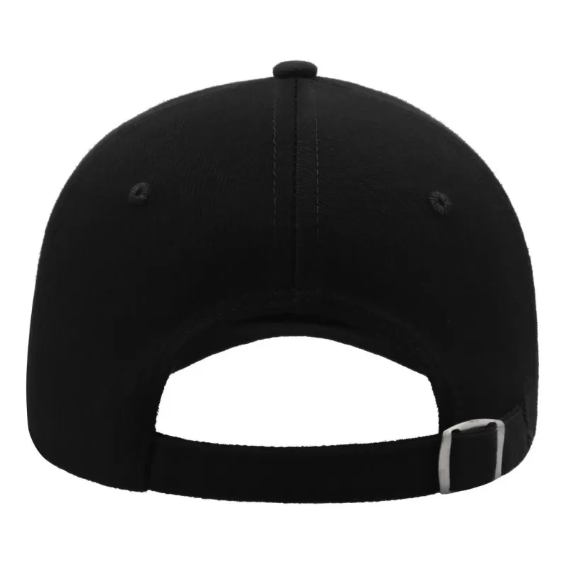 Casquette 5 panneaux, fermeture par boucle métal, en coton lourd brossé, 250 g/m²