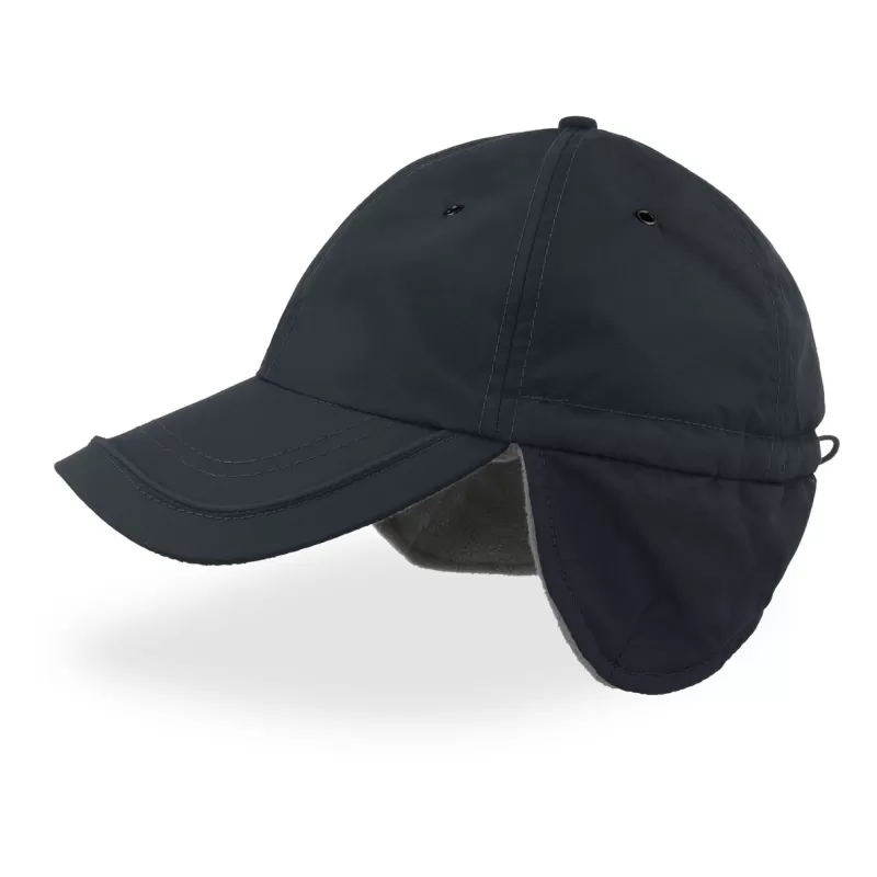 Casquette hiver en nylon et polaire recyclés avec protège oreilles, 120 g/m²