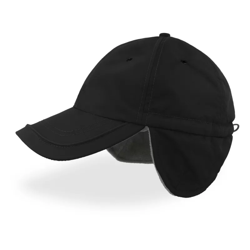 Casquette hiver en nylon et polaire recyclés avec protège oreilles, 120 g/m²