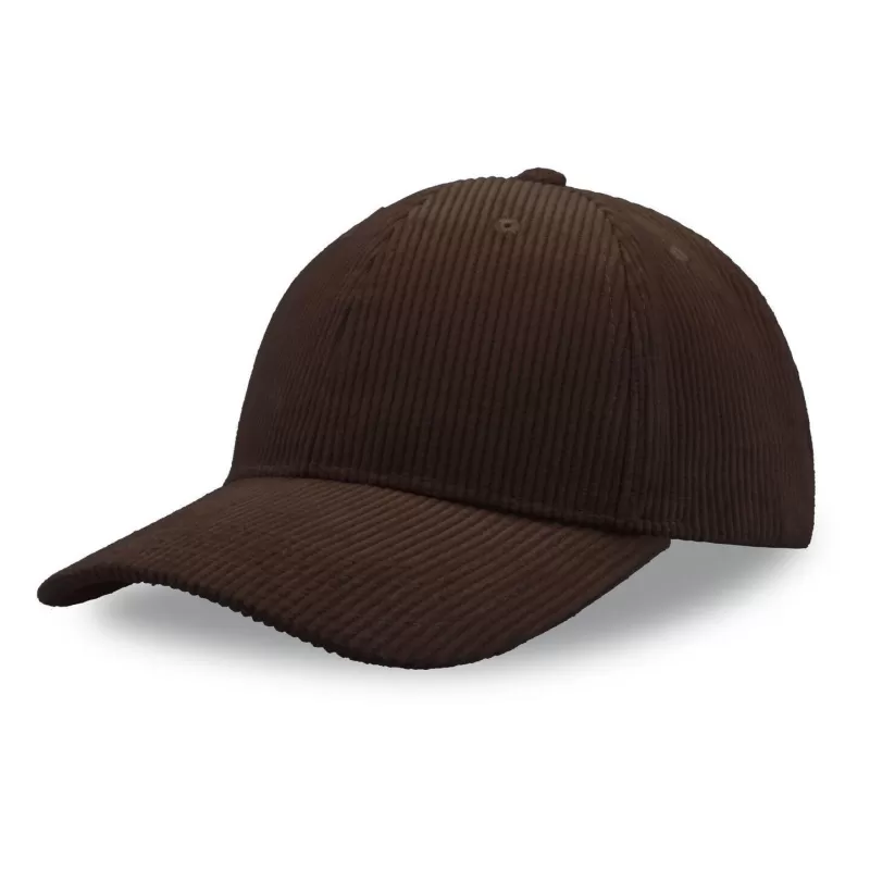 Casquette 6 pans en corduroy recyclé, visière incurvée, fermeture Velcro, 230 g/m²