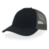 Casquette Rapper 5 panneaux en polyester recyclé, visière préformée, dos filet, 270 g/m²