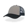 Casquette Rapper 5 panneaux en polyester recyclé, visière préformée, dos filet, 270 g/m²