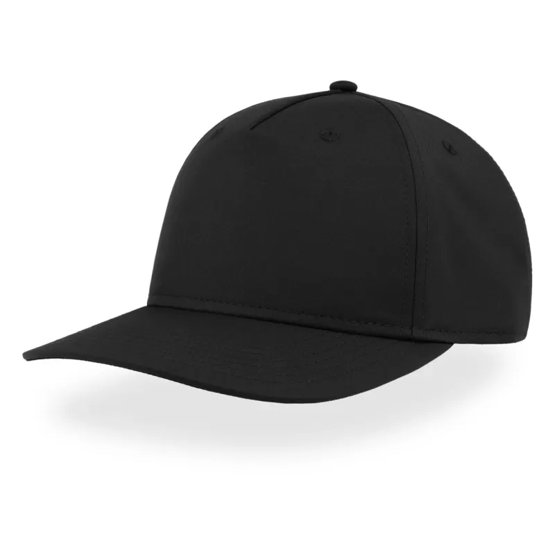 Casquette 5 panneaux en polyester recyclé structurée, séchage rapide, 180 g/m²
