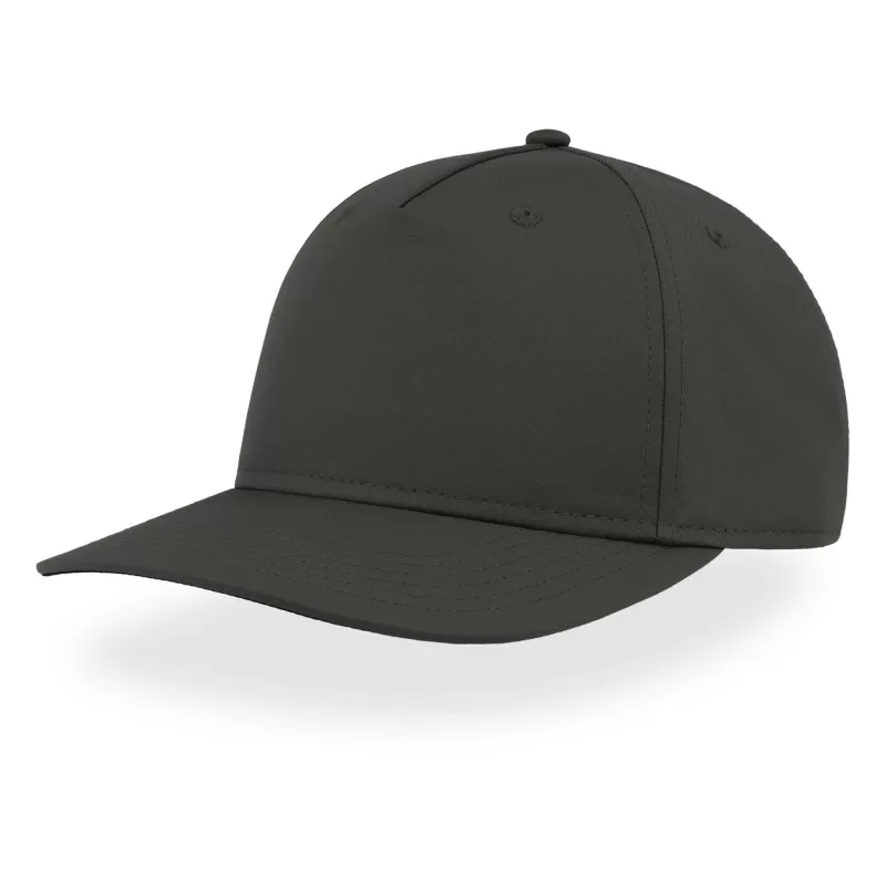 Casquette 5 panneaux en polyester recyclé structurée, séchage rapide, 180 g/m²