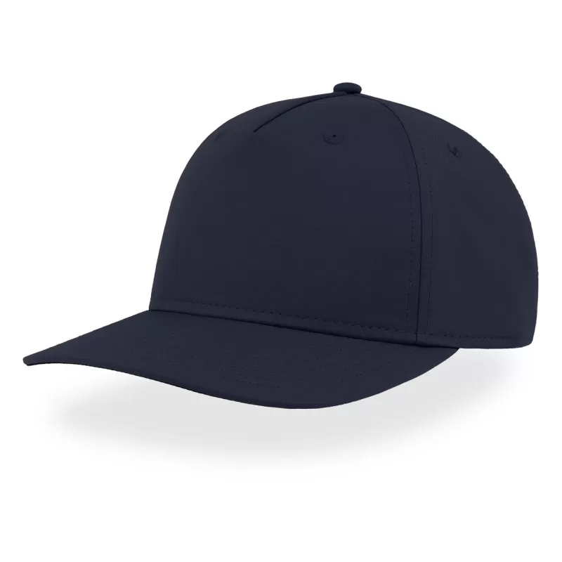 Casquette 5 panneaux en polyester recyclé structurée, séchage rapide, 180 g/m²