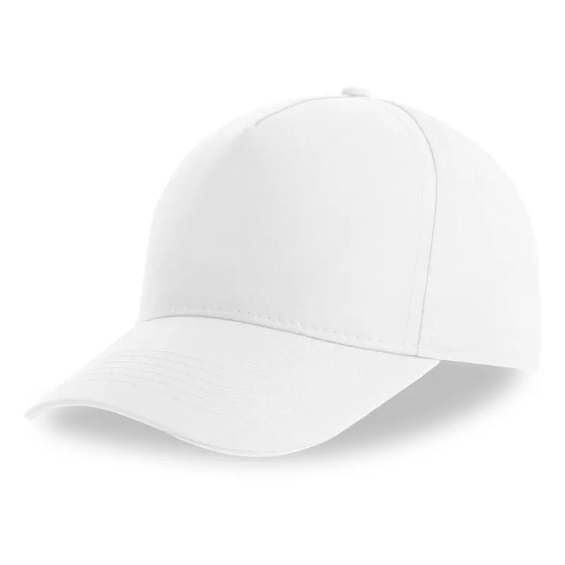 Casquette enfant baseball 5 pans en polyester recyclé, visière courbée, 220 g/m²