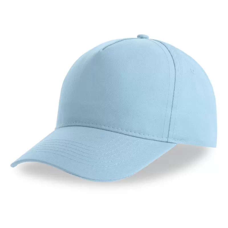 Casquette enfant baseball 5 pans en polyester recyclé, visière courbée, 220 g/m²