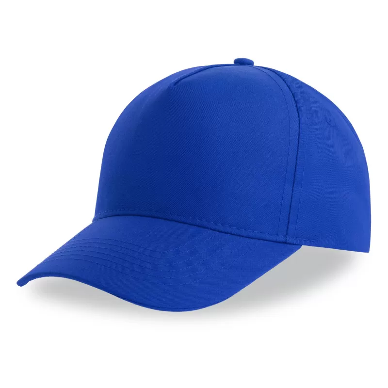 Casquette enfant baseball 5 pans en polyester recyclé, visière courbée, 220 g/m²