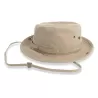 Chapeau globe-trotter coton canvas, œillets métalliques, cordon ajustable, 260 g/m²