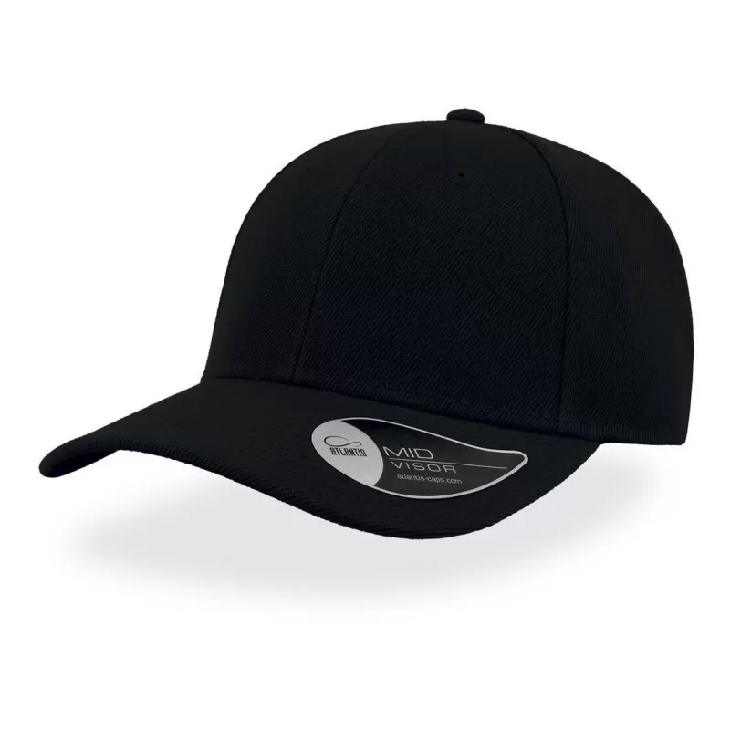 Casquette 6 panneaux, panneau avant renforcé, en polyester, visière précourbée, 400 g/m²