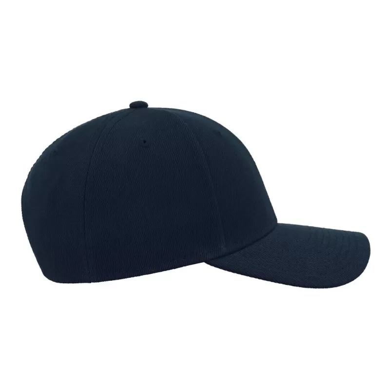 Casquette 6 panneaux, panneau avant renforcé, en polyester, visière précourbée, 400 g/m²