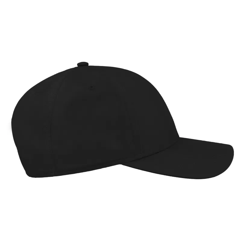 Casquette 6 panneaux en polyester recyclé, visière préformée, 115 g/m²