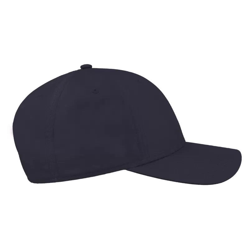 Casquette 6 panneaux en polyester recyclé, visière préformée, 115 g/m²
