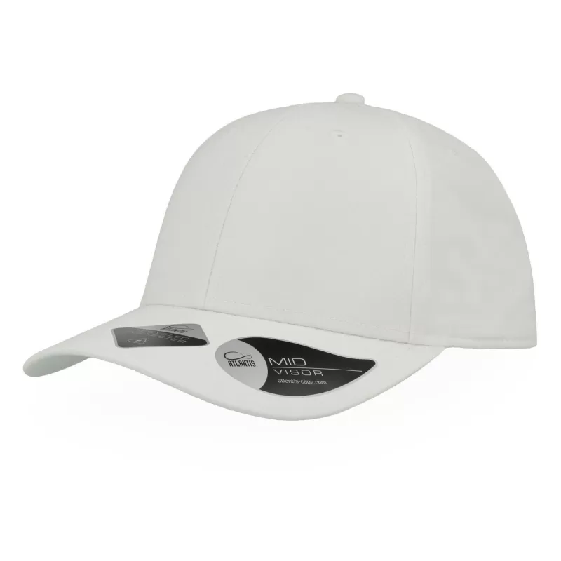 Casquette 6 panneaux en polyester recyclé, visière préformée, 115 g/m²