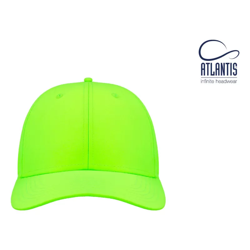 Casquette 6 panneaux en polyester recyclé, visière préformée, 115 g/m²