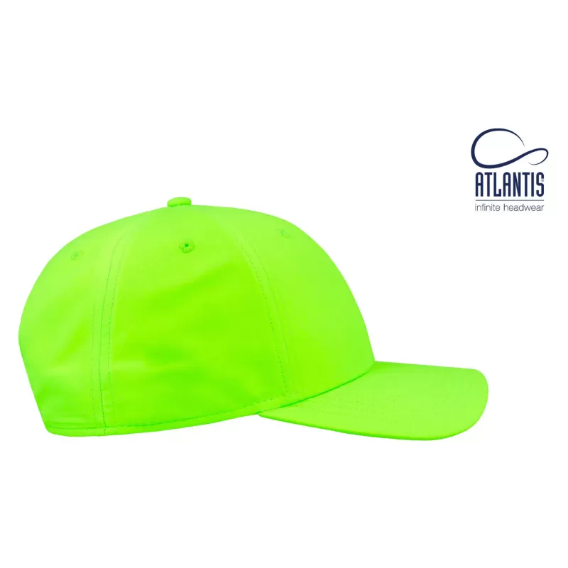 Casquette 6 panneaux en polyester recyclé, visière préformée, 115 g/m²
