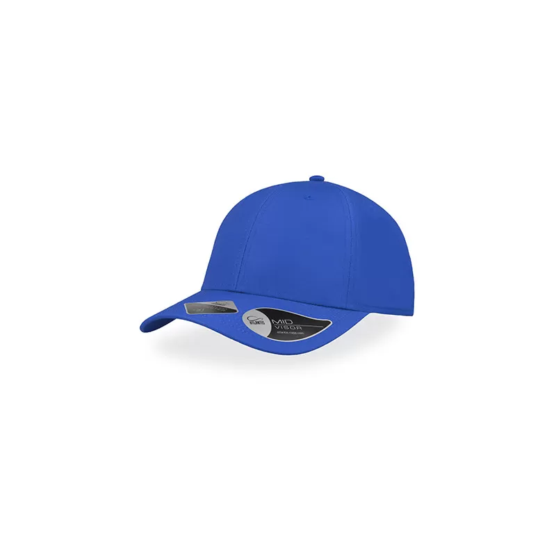 Casquette 6 panneaux en polyester recyclé, visière préformée, 115 g/m²