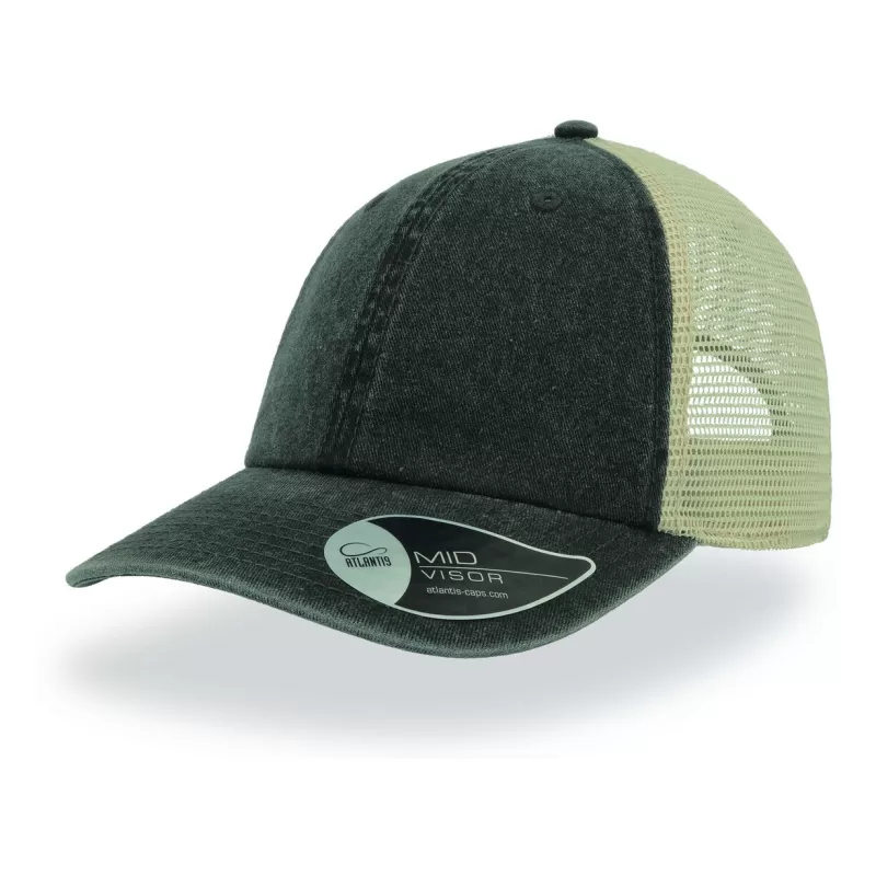 Casquette 6 panneaux visière préformée, panneaux avant non structurés, velcro, 250 g/m²