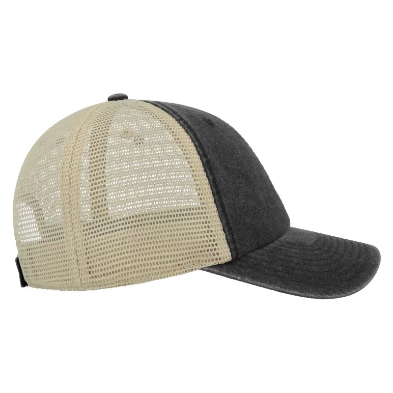Casquette 6 panneaux visière préformée, panneaux avant non structurés, velcro, 250 g/m²