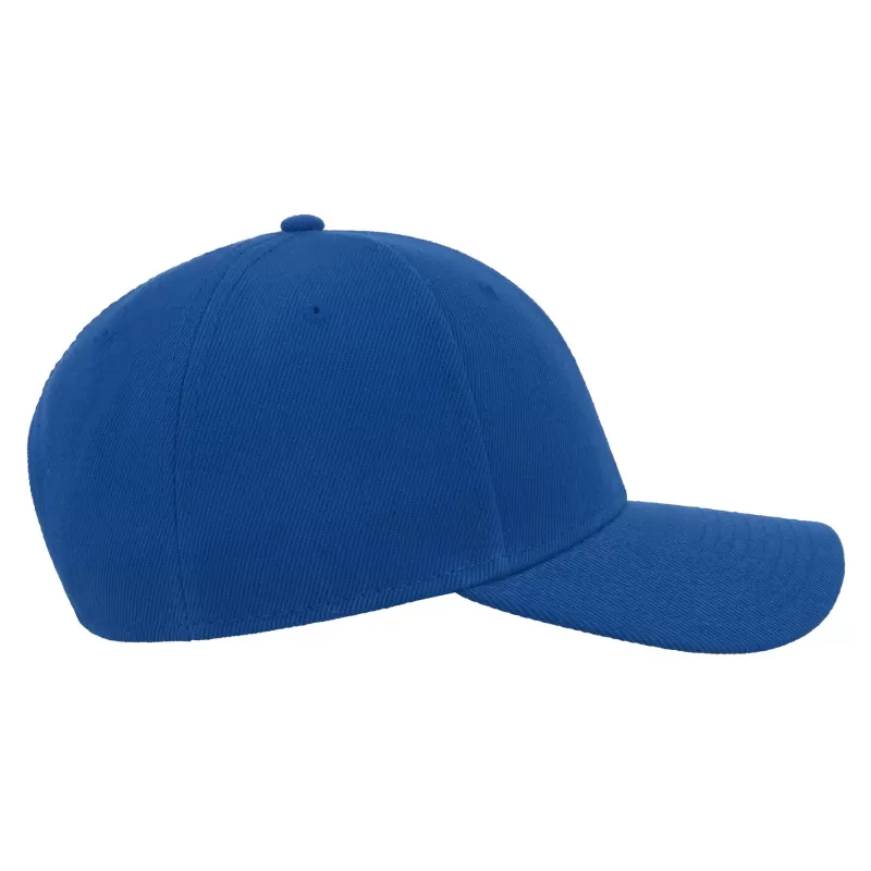 Casquette baseball 6 pans en polyester recyclé, visière précourbée, 300 g/m²