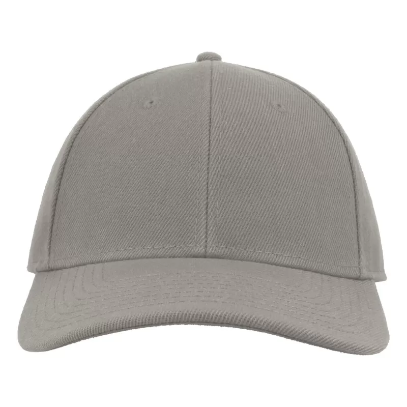 Casquette baseball 6 pans en polyester recyclé, visière précourbée, 300 g/m²