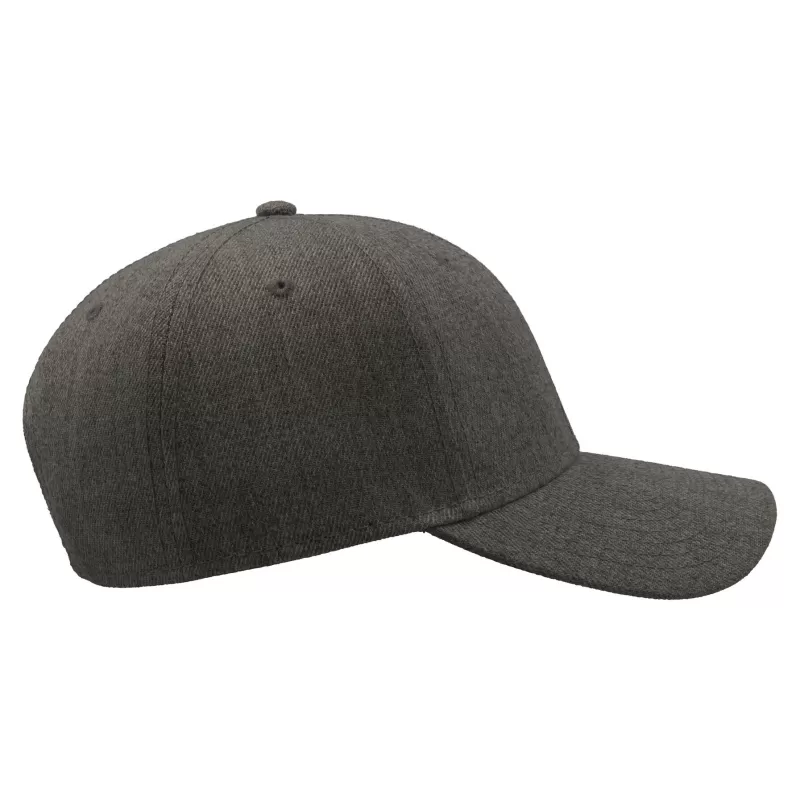 Casquette baseball 6 pans en polyester recyclé, visière précourbée, 300 g/m²
