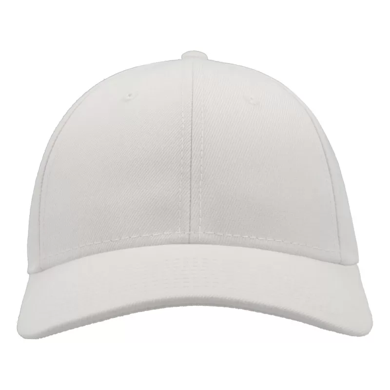 Casquette baseball 6 pans en polyester recyclé, visière précourbée, 300 g/m²