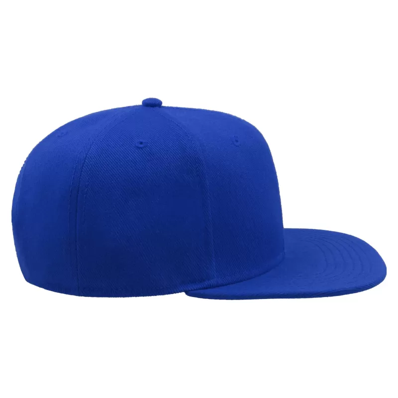 Casquette enfant 6 panneaux snapback visière plate en polyester recyclé, 300 g/m²