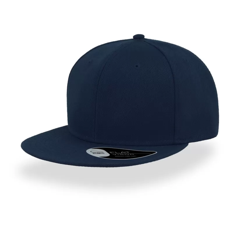 Casquette enfant 6 panneaux snapback visière plate en polyester recyclé, 300 g/m²