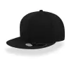 Casquette enfant 6 panneaux snapback visière plate en polyester recyclé, 300 g/m²