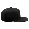 Casquette enfant 6 panneaux snapback visière plate en polyester recyclé, 300 g/m²