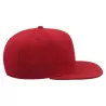 Casquette enfant 6 panneaux snapback visière plate en polyester recyclé, 300 g/m²