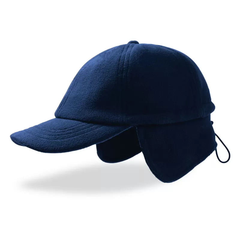 Casquette d'hiver 6 panneaux en polyester recyclé avec oreillettes, 230 g/m²
