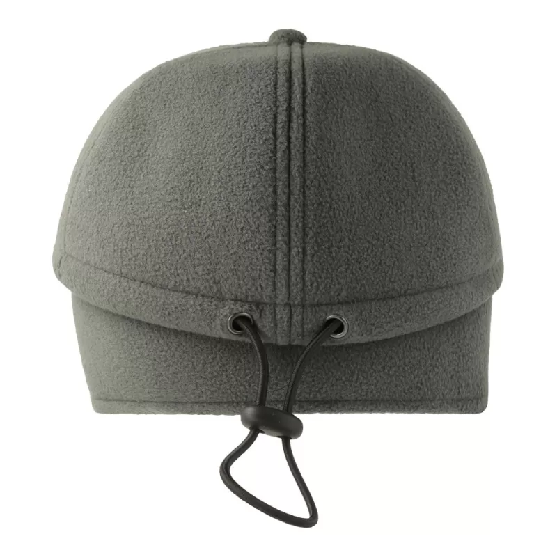 Casquette d'hiver 6 panneaux en polyester recyclé avec oreillettes, 230 g/m²