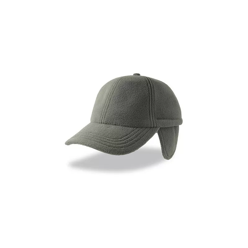 Casquette d'hiver 6 panneaux en polyester recyclé avec oreillettes, 230 g/m²