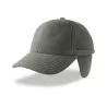 Casquette d'hiver 6 panneaux en polyester recyclé avec oreillettes, 230 g/m²