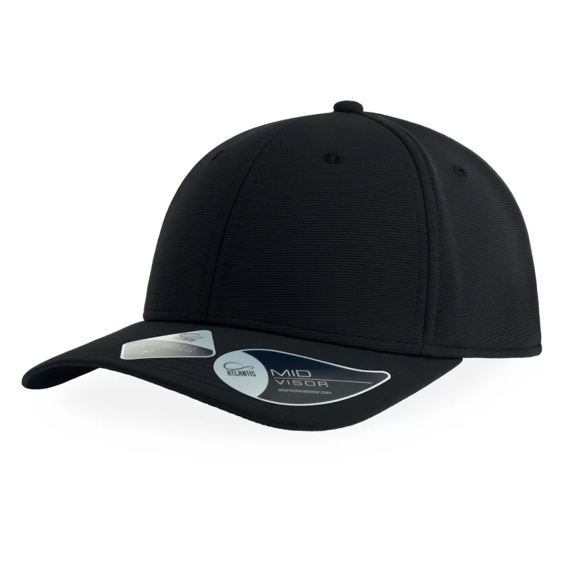 Casquette de sport 6 panneaux tissu respirant, en polyester recyclé ajustable, 230 g/m²