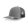 Casquette trucker 6 panneaux, coutures contrastées, en coton et polyester, 280 g/m²