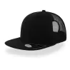 Casquette 6 panneaux visière plate style trucker en polyester recyclé, 300 g/m²