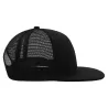 Casquette 6 panneaux visière plate style trucker en polyester recyclé, 300 g/m²