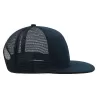 Casquette 6 panneaux visière plate style trucker en polyester recyclé, 300 g/m²