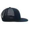 Casquette 6 panneaux visière plate style trucker en polyester recyclé, 300 g/m²