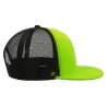 Casquette 6 panneaux visière plate style trucker en polyester recyclé, 300 g/m²